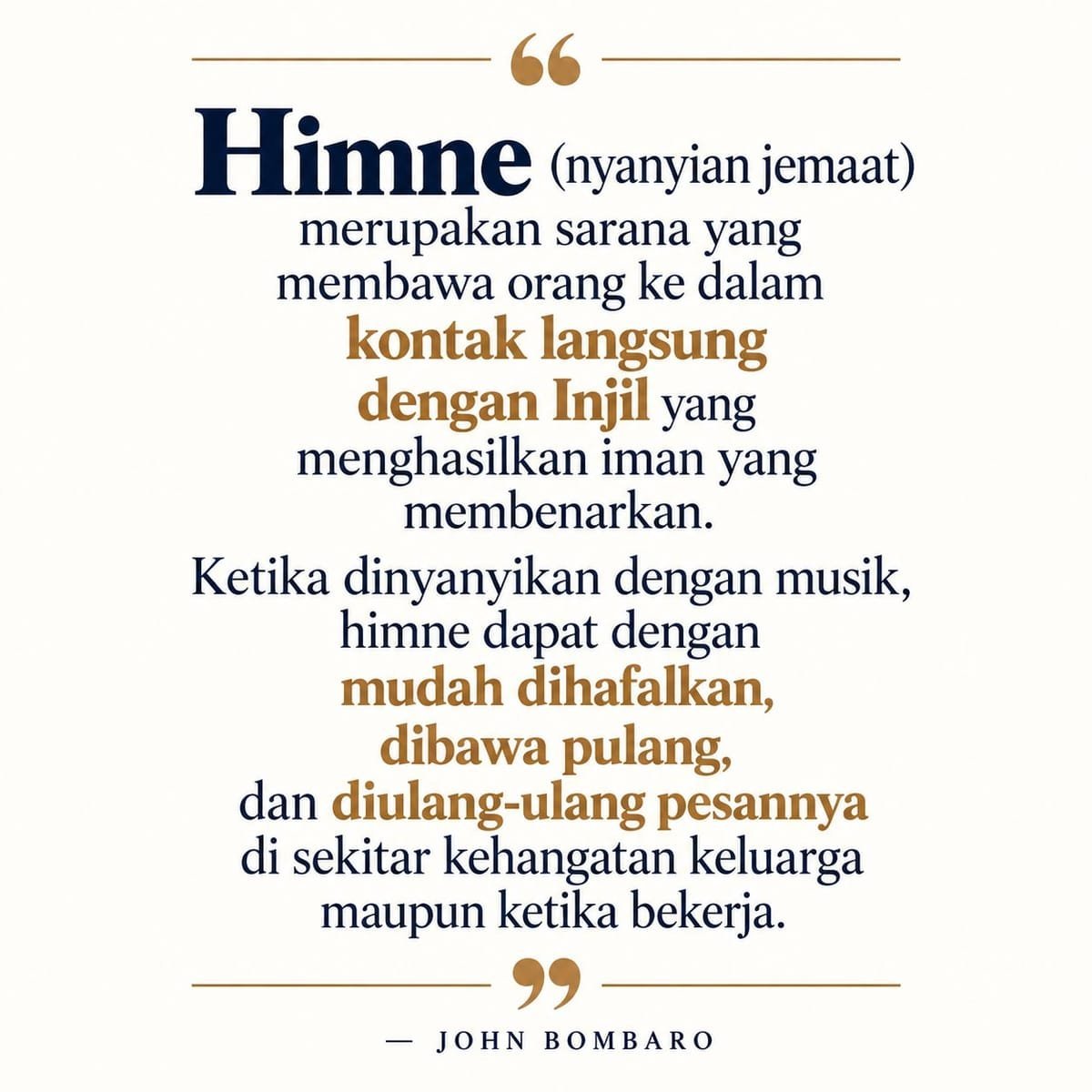Mengkhotbahkan Himne (Nyanyian Jemaat)